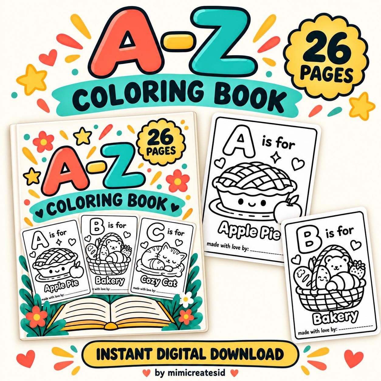 Buku Mewarnai ABC Anak – gambar 1