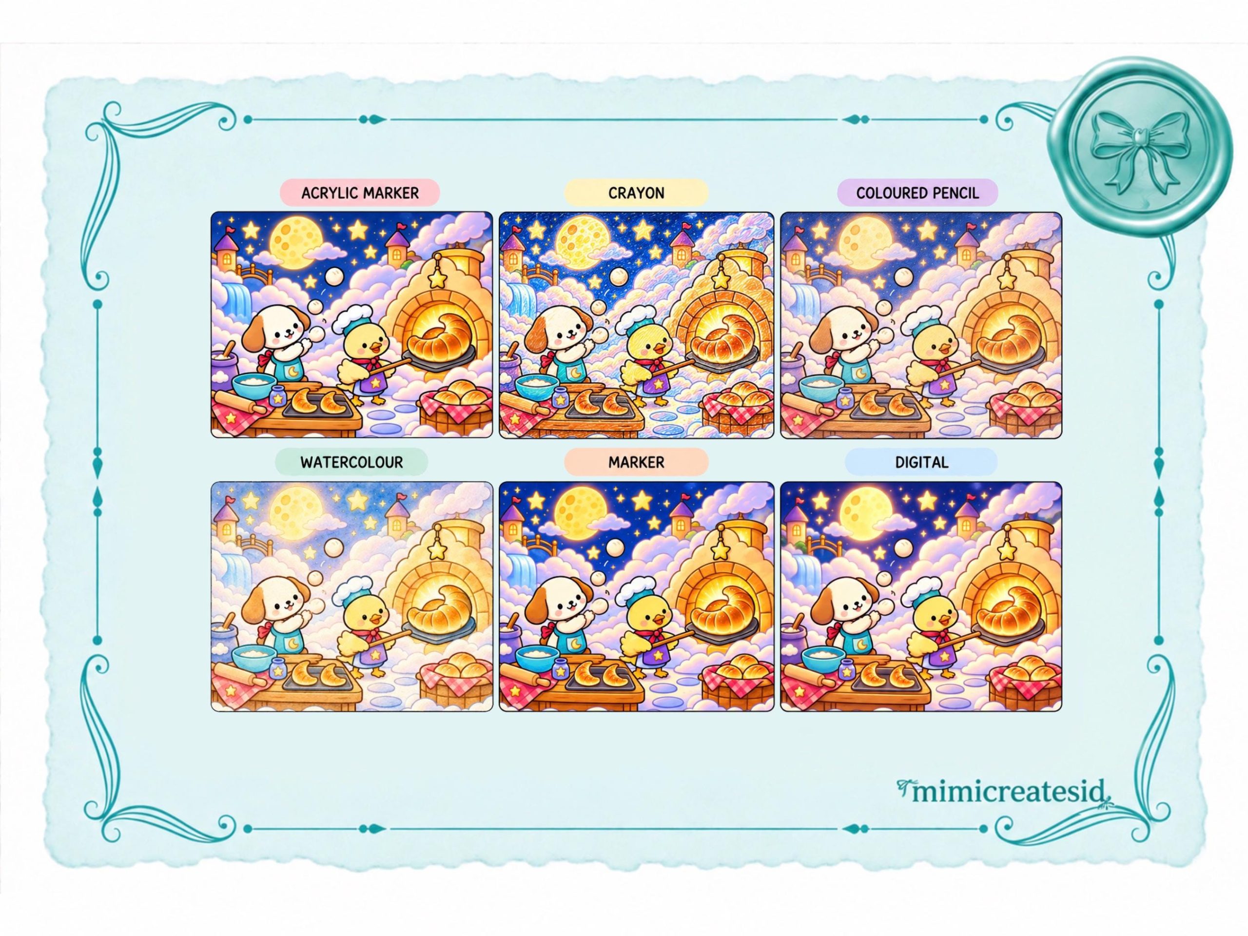 Buku Mewarnai Anak Moonlight Wish Village – gambar 2