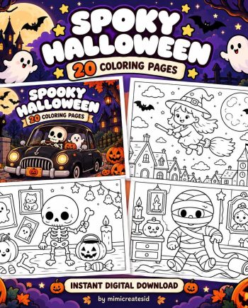 Buku Mewarnai Halloween Anak – gambar 1