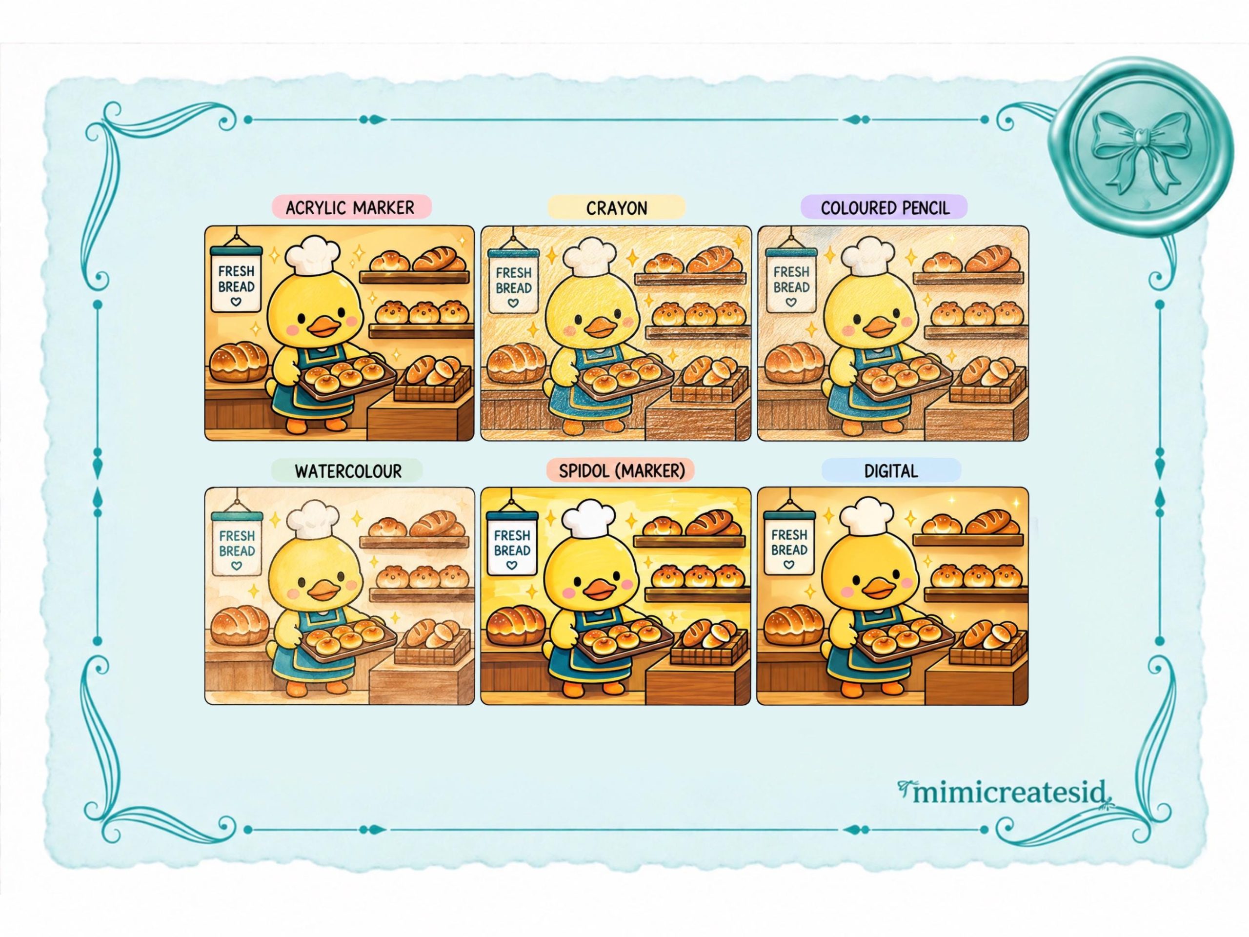Buku Mewarnai Kawaii Bakery – gambar 3