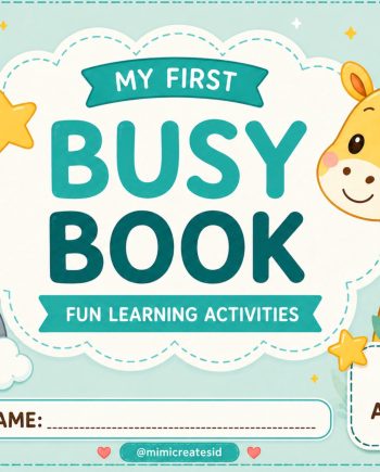 Busy Book Anak Printable My First Busy Book – gambar 1
