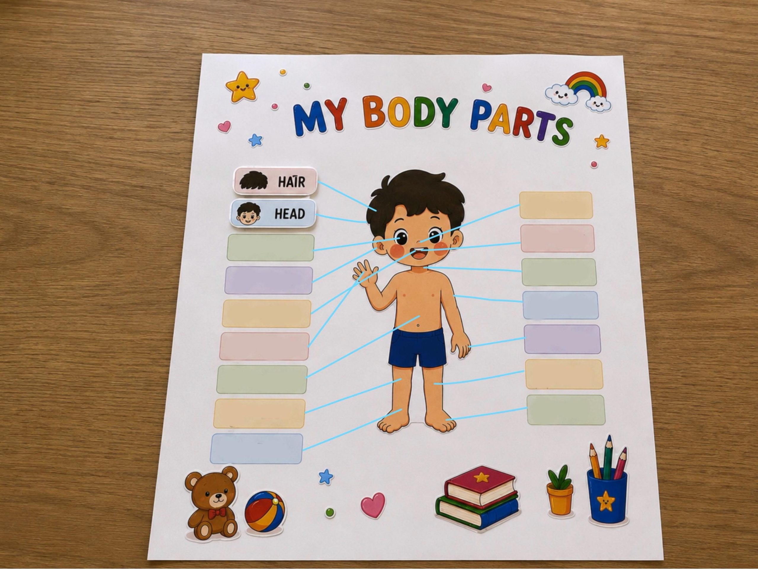 Busy Book Montessori Anggota Tubuh – gambar 7