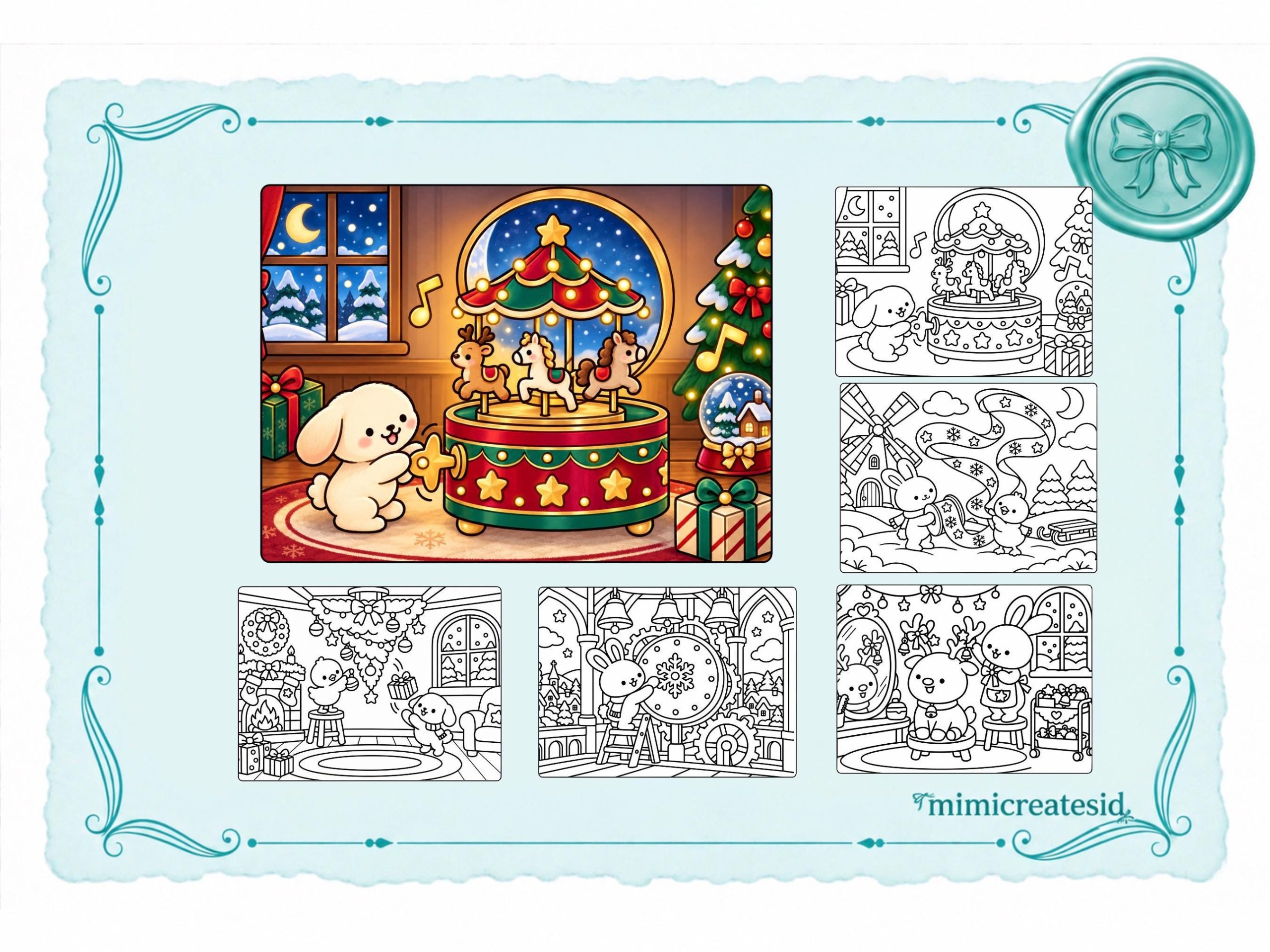 Coloring Book Natal Anak Little Christmas Wonderland – gambar 2