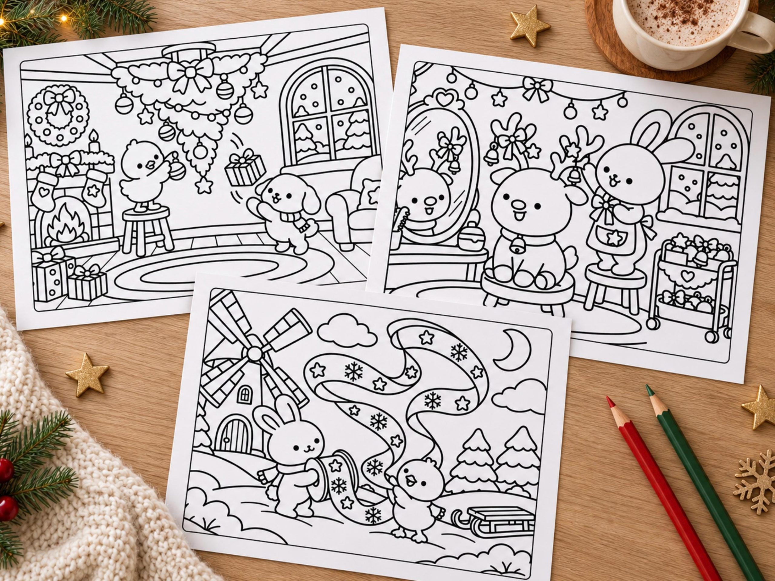 Coloring Book Natal Anak Little Christmas Wonderland – gambar 5