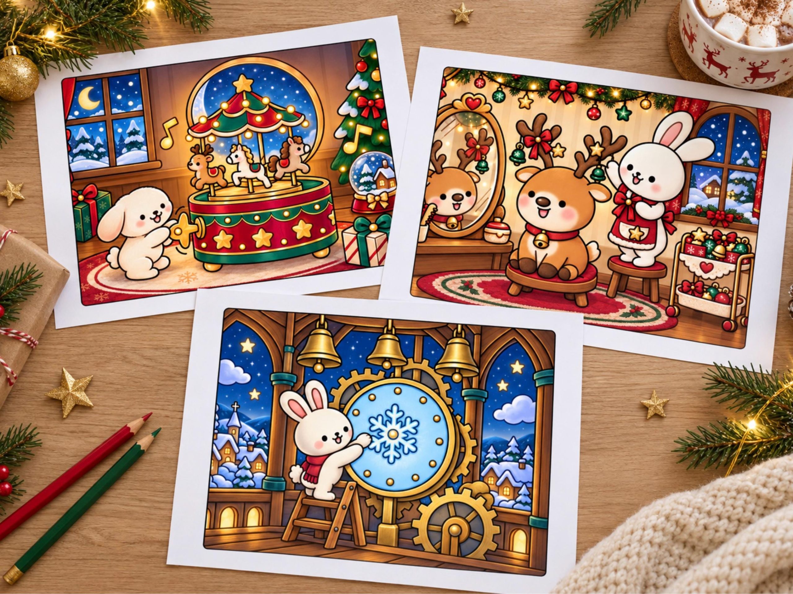 Coloring Book Natal Anak Little Christmas Wonderland – gambar 6