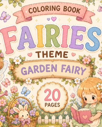 Coloring Book Peri Fairy Garden – gambar 1