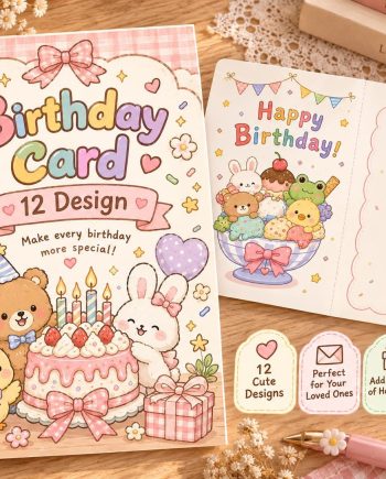 Kartu Ulang Tahun Anak Printable – gambar 1