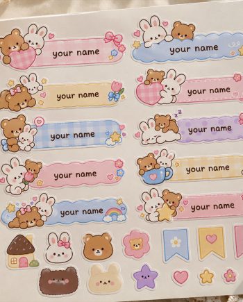 Stiker Nama Anak Printable Custom – gambar 1