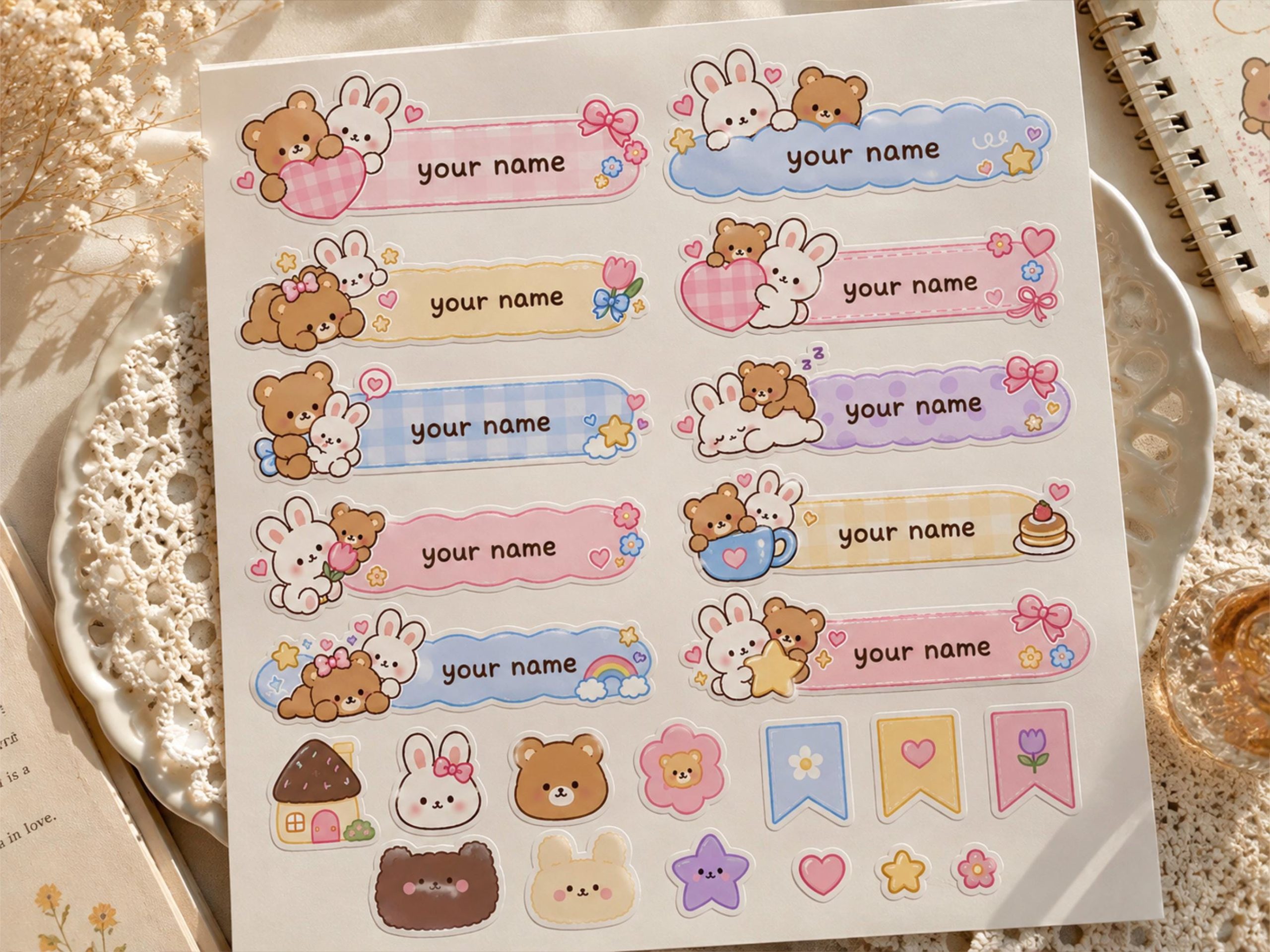 Stiker Nama Anak Printable Custom – gambar 1